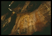 England, Somerset, Cheddar Gorge, Caves and stalactities.