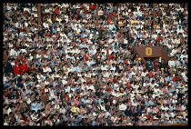 Sport, Spectators, Mixed crowd in stadium.