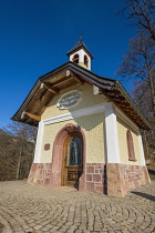 Germany, Bavaria, Berchtesgaden, The Chapel of the Beatitudes above the town on Lockstein Hill, general view of the facade.