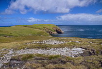 Ireland, County Mayo, Erris Head, Erris Head Loop Walk, view of cliffs and sea.