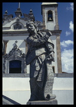 Brazil, Minas Gerais, Congonhas, Statue sculpted by Aleijadinho.