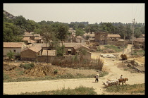 China, Northern Plains, Typical rural village scene.