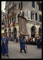 Greece, Corfu, St Spiridou Day religious procession.