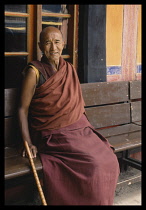 China, Tibet , Lhasa, Jokhang Tibetan Monk.