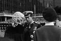 England, Hampshire, Portsmouth, Prince Charles receiving the Freedom of the City on 4 March 1979 in Guildhall square.