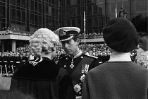 England, Hampshire, Portsmouth, Prince Charles receiving the Freedom of the City on 4 March 1979 in Guildhall square.