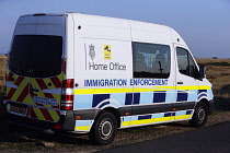 England, Kent, Dungeness, Home Office Immigration Enforcement van.