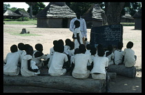 Sudan, Pacong, Dinka children attending open air class at primary school.