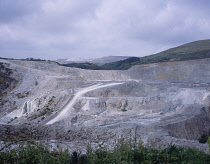 England, Cornwall, Industry, Open cast china clay mine.