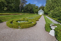 Ireland, County Kilkenny, Inistioge, Woodstock Gardens, The Richard Turner Conservatory dating from the 1850's and now being used as the tourist attractions tea rooms.