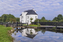 Ireland, County Offaly, Tullamore, Grand Canal, The Round House at Boland's Lock.