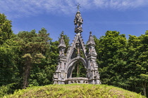 Ireland, County Mayo, Ballina, Belleek Forest Park, This mausoleum was erected over the grave of Sir Francis Arthur Knox Gore who built Belleek Manor now a hotel.