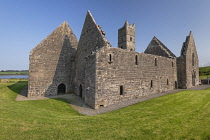 Ireland, County Mayo, Rosserk Friary outside Ballina, founded by the Joyce family circa 1440 for the Friars of the Franciscan Third Order Regular and allegedly burnt by Sir Richard Bingham, Elizabeth...
