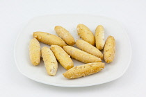 Food, Snacks, Italian Grissini sesame mini bread sticks.