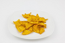 Food, Snacks, Spicy nacho corn chips.