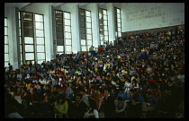 Egypt, Cairo, University interior.  Students in lecture hall.
