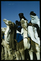 Algeria, General, Tuaregs on camels.