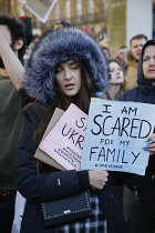 England, London, People protesting against the Russian invasion of Ukraine.