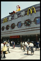 China, Hebei, Beijing, McDonalds burger bar.