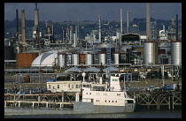 France, Normandy,  Le Harve, Port Jerome Oil refinery.