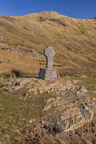 Ireland, County Mayo, Doo Lough, Famine Memorial Cross commemorating an event on March 31st 1849 when many starving people were forced to walk twenty miles or more in bad weather from Louisburgh to De...