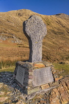 Ireland, County Mayo, Doo Lough, Famine Memorial Cross commemorating an event on March 31st 1849 when many starving people were forced to walk twenty miles or more in bad weather from Louisburgh to De...