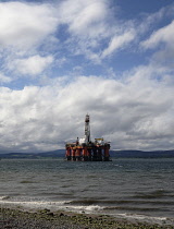 Scotland, Highlands, Cromarty Firth, Oil Rigs.
