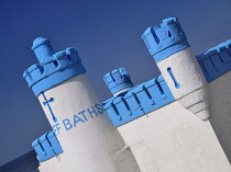 Ireland, Co.Sligo, Enniscrone, The Old Cliff Baths, Built on the rocks in 1850 by the Orme family.