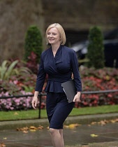 England, London, Liz Truss walking into Downing Street on her first day as Prime Minister 06-09-2022.