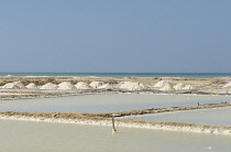 Colombia, La Guajira, Salt mounds at the Manaure salt flats.