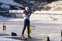 Male competitor at Norwegian biathlon competition.