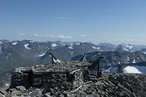 Norway, Norway's highest mountain , View from summit of Galdhøpiggen.