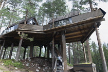 Norway, Valdres, Treetop cabin.