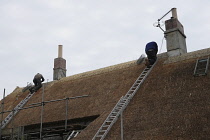 United Kingdom, Dorset, Thatching of a cottage near Abbotsbury.