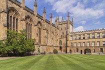 England, Oxfordshire, Oxford, New College, The Front Quadrangle.