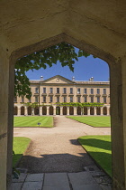 England, Oxfordshire, Oxford, Magdalen College, The New Building seen through an arch.