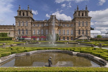 England, Oxfordshire, Woodstock, Blenheim Palace from The Water Terraces.