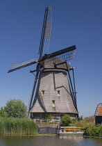 Holland, South Holland Province, Kinderdijk, One of the village's 19 Windmills built in the 18th century.