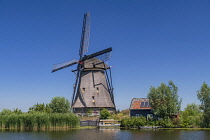 Holland, South Holland Province, Kinderdijk, One of the village's 19 Windmills built in the 18th century.