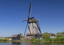 Holland, South Holland Province, Kinderdijk, One of the village's 19 Windmills built in the 18th century.