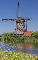 Holland, South Holland Province, Kinderdijk, One of the village's 19 Windmills built in the 18th century.