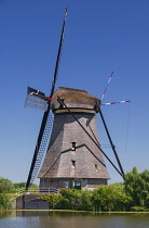 Holland, South Holland Province, Kinderdijk, One of the village's 19 Windmills built in the 18th century.