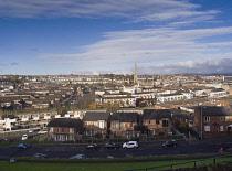 Ireland, North, Derry City, The Bogside, Viewed from the City Walls.