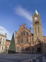 Ireland, North, Derry City, The Guild Hall outside the old city walls.