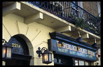 England, London, Sherlock Holmes Museum, Part view of exterior.