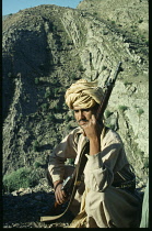 Afghanistan, General, Pashtun man with rifle.