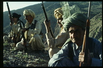 Afghanistan, Military, Pashtun mahsuds with rifles.