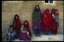Afghanistan, Waras Dist, Group of women and children.