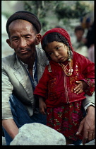 Afghanistan, General, Portrait of nomad father and daughter.