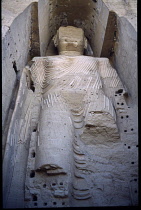 Afghanistan, Bamiyan, Giant standing Buddha destroyed by Taliban March 2001.